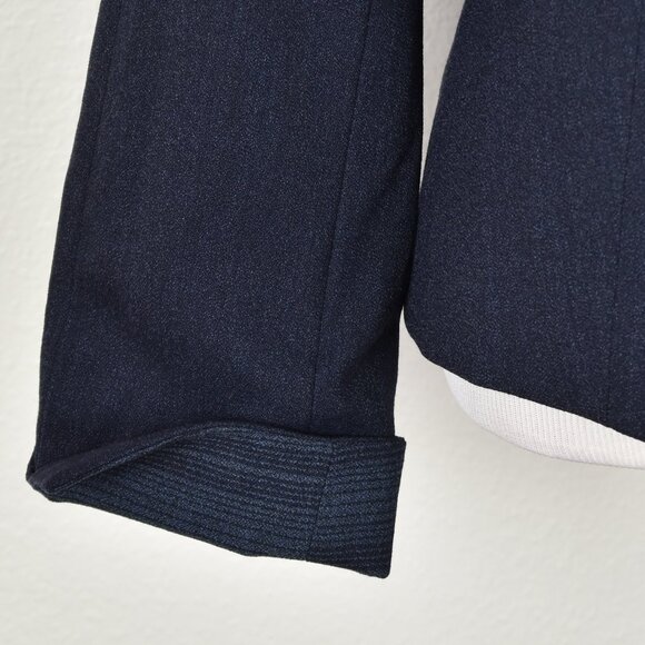 Hugo Boss Jalesana Hidden Button Wool Blazer Navy - 10 - Picture 8 of 11